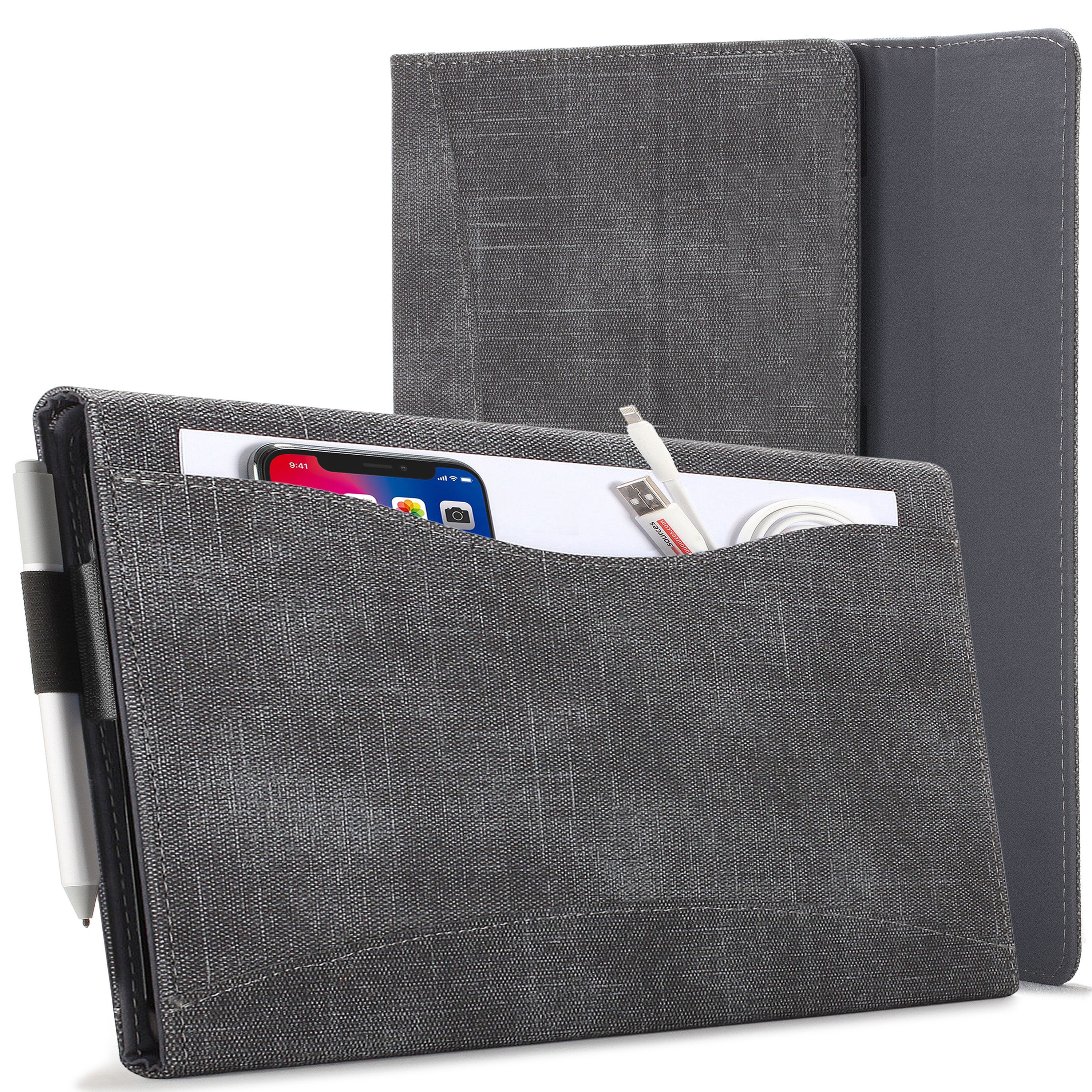Microsoft Surface Pro X Case Cover Stand With Document Pocket